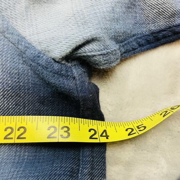 Outerknown Transitional Flannel Shirt Mens XXL Blue Plaid Organic Cotton - Picture 6 of 7